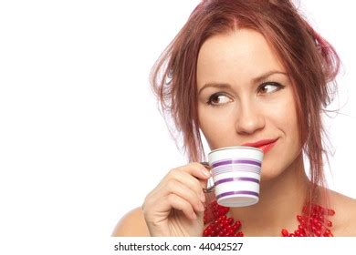 Naked Beautiful Girl Coffee Cup On Stock Photo Shutterstock