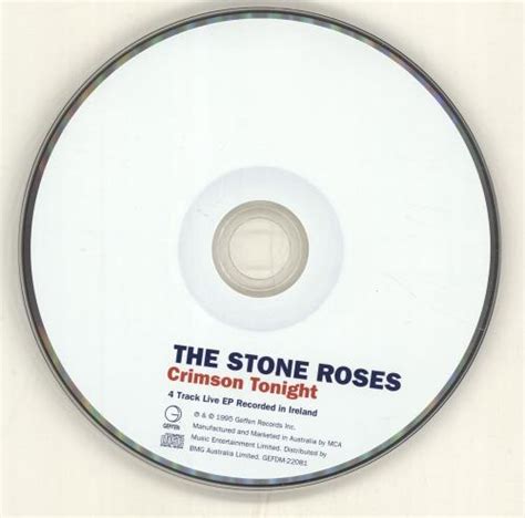 The Stone Roses Crimson Tonight Australian Cd Single Cd5 5 57000