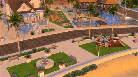 The Sims 4 Beach Mod Пляжный городок версия игры 1980 Файлы