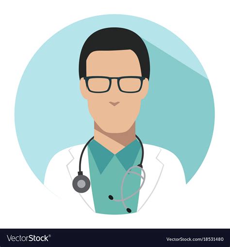 Doctor Web Icon Therapist Avatar Royalty Free Vector Image