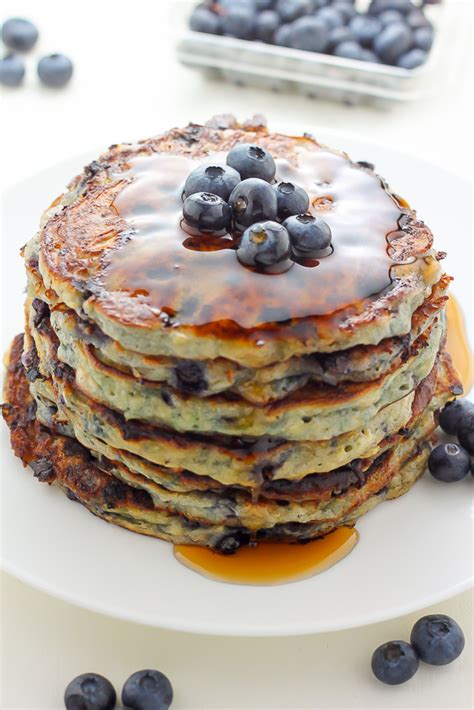 Blueberry Cottage Cheese Pancakes Baker By Nature