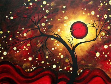 Abstract Landscape Glowing Orb By Madart Painting By Megan Duncanson