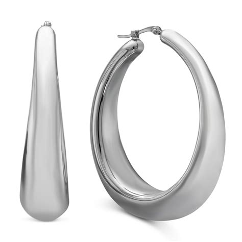 Sterling Silver Extra Large Hoop Earrings Borsheims