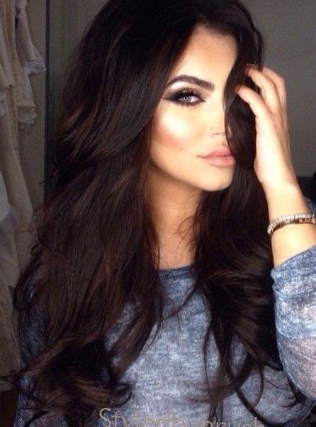 Here, find 19 dark brown hair color ideas you'll adore. Dark hair | Hair styles, Dark brown hair color, Long hair ...