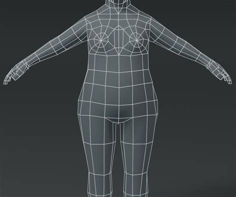 Artstation Human Body Base Mesh 10 3d Models Pack 1000 Polygons