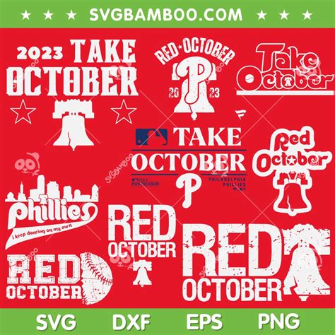 Phillies Red October Svg Bundle