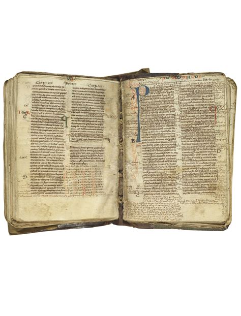 Bible With Prologues In Latin Decorated Manuscript On Vellum