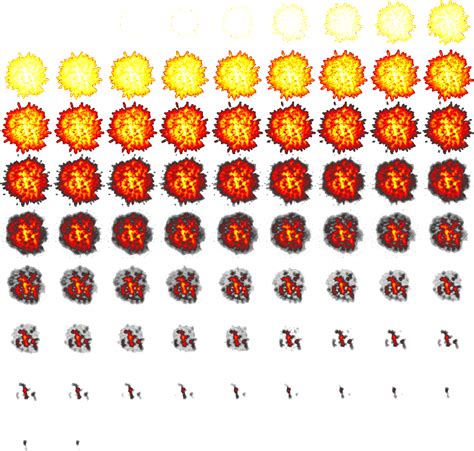 Download Transparent Explosion Sprite Png 2d Explosion Sprite Sheet