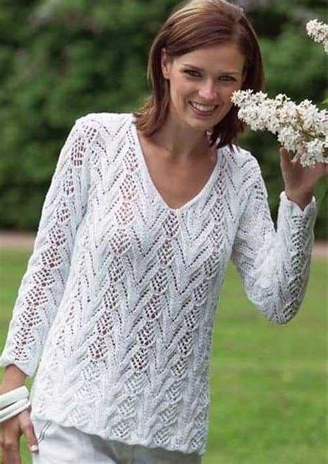 Ажурный свитер спицами в схемах и фото мастер-классах для вязания женских изделий