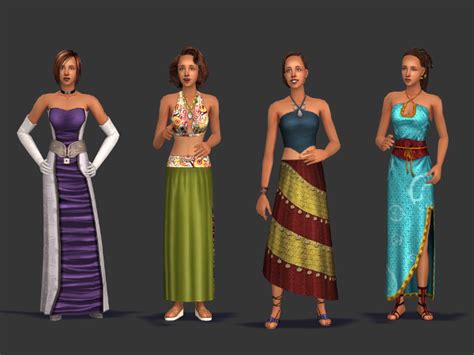 Ea Sims 2 Store Items 2016 Celtic Dress Strapless Dress Formal