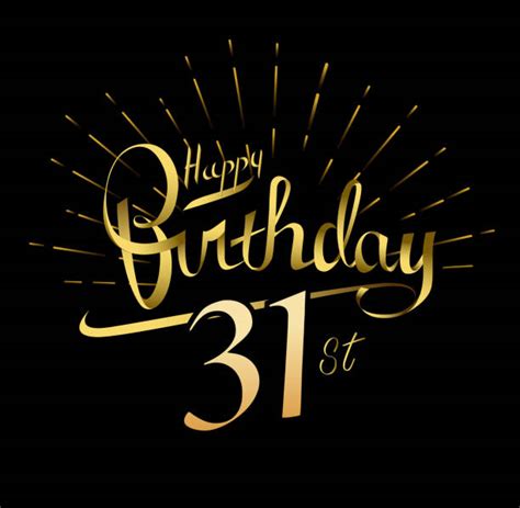 Happy 31st Birthday Images Illustrations Royalty Free Vector Graphics