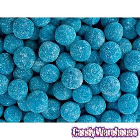 Sour Spanks Chewy Candy Balls Blue Raspberry 5lb Bag Blue