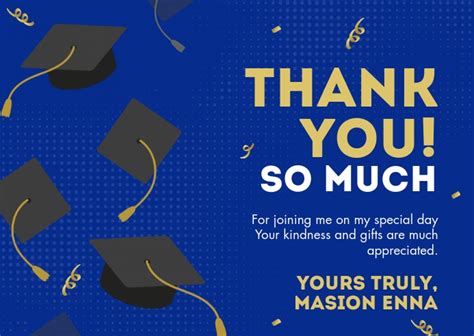 Graduation Thank You Card Template Postermywall