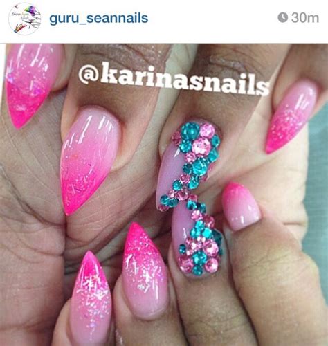Pink Claws With Bling Nail Games Trendy Nails Pink Nails