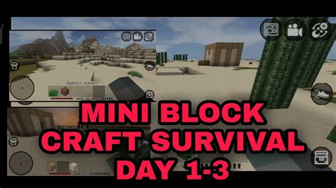 Survival Day 1 3 In Mini Block Craftmini Block Craft Survivalmini