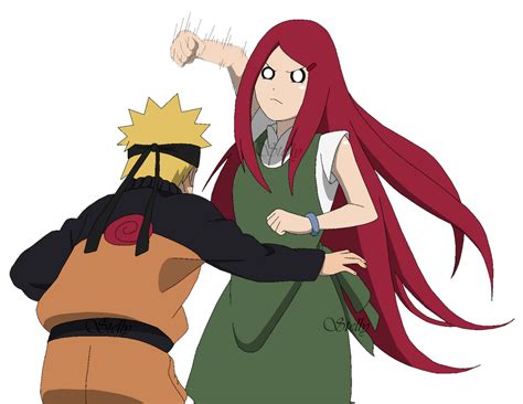 Naruto E Kushina Funny Lineart Colored By Dennisstelly