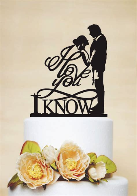 Star Wars Wedding Cake Topper I Love You I Know Cake Topper Etsy