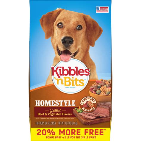 K9 of mine is unable to purchase every dog food reviewed in person. Kibbles 'n Bits Chef's Choice Homestyle Grilled Beef ...