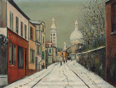 Maurice Utrillo Rue De Labreuvoir Sous La Neige Painting Reproductions