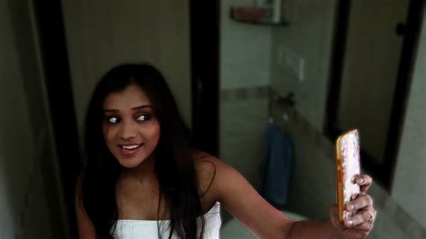 Prank In Bathroom Cute Girl Sending Hot Selfie To Her