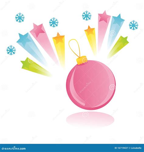 Christmas Ball With Star Splash Stock Vector Illustration Of Shiny
