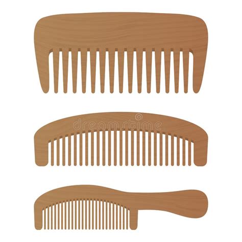 Comb Barber Comb Hair Accessories Wooden Comb Isolated On A White