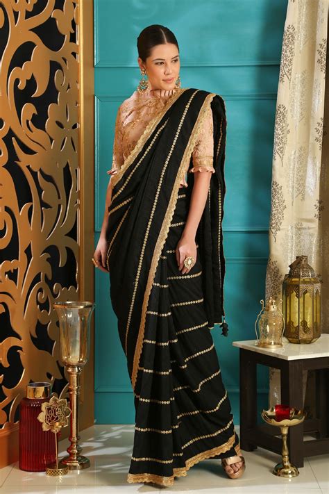 Every dollar you provide helps us have greater impact. Buy Black color silk designer party wear saree in UK, USA ...