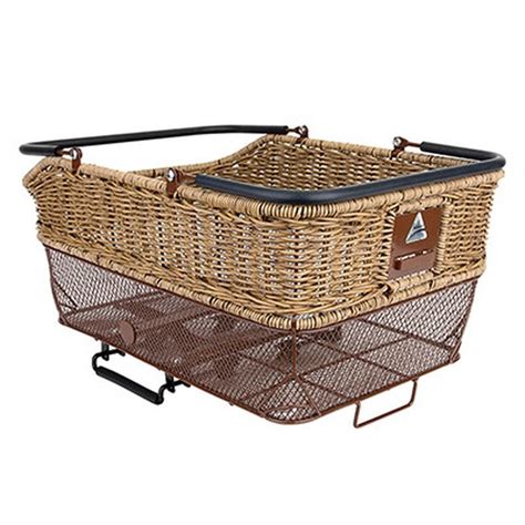 Axiom Wicker Rear Mount Bicycle Basket Bicycle Basket Rear Bike