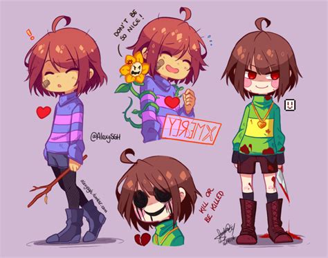 Frisk Chara And Flowey Undertale Drawn By Sandragh Danbooru