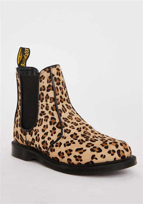 Dr Martens Flora Leopard Chelsea Boots Dolls Kill