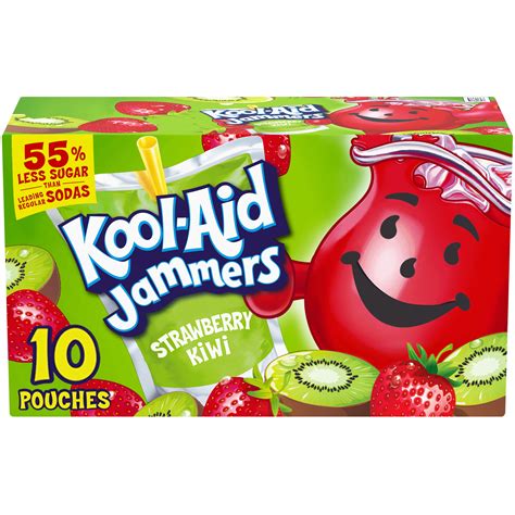 Kool Aid Jammers Strawberry Kiwi Artificially Flavored Drink 10 Ct