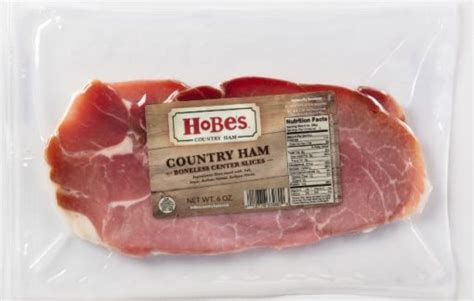 country ham boneless center cut slices hobe s country ham