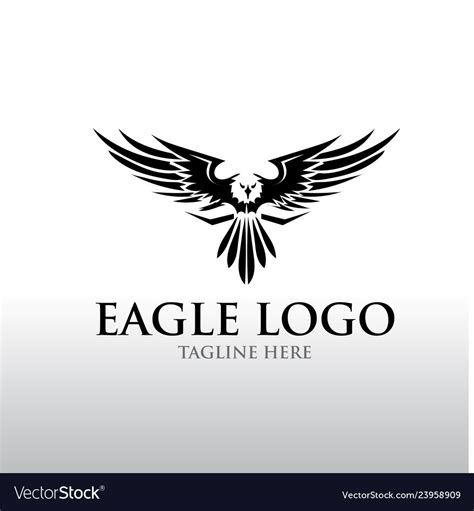 Eagle Logo Designs Simple Elegant Royalty Free Vector Image