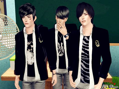 Js Sims 3 Male School Uniform Top Move To Js