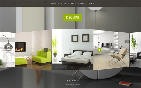 Interior Design Website Template 51116