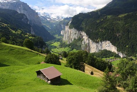 Lauterbrunnen Valley Jungfrau Region Switzerland Stock Image Image