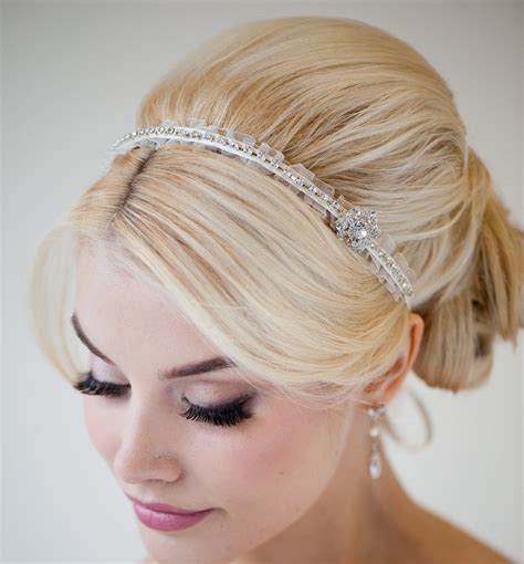 Bridal Headband Bridal Ribbon Headband Wedding Hair