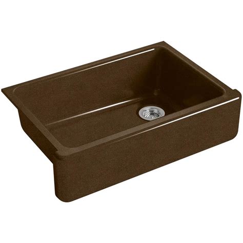 Best cast iron kitchen sinks 2021: KOHLER Whitehaven Farmhouse Apron-Front Cast-Iron 33 in ...