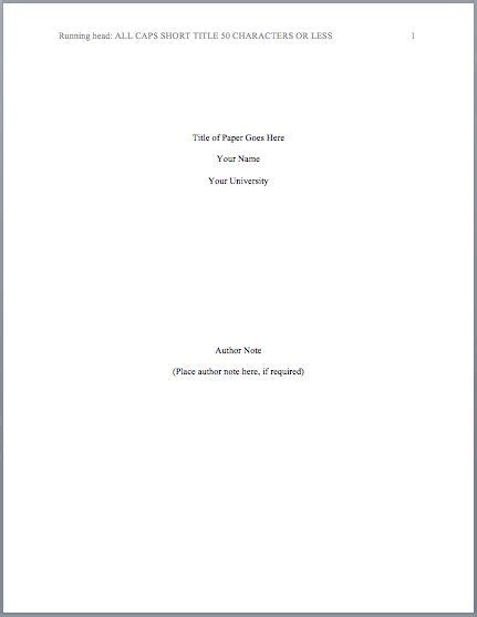 A Paper With The Title Page In It