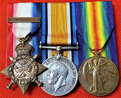 Ww1 British Army 1914 Star Medal Trio Group 2835 Lcpl Beare 16th