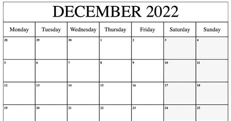 Free Blank Calendar Template December 2022 September Calendar 2022