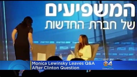 Monica Lewinsky Walks Off Stage Youtube