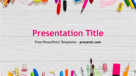 School Notebook Powerpoint Templates Education Free P