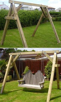 How to make a classic tree swing. 🔨 How to make a garden swing seat support frame ...
