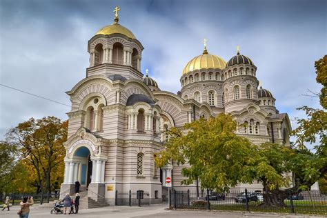 The Orthodox Cathedral Neo Byzantine Built In 18761883 Riga Latvia