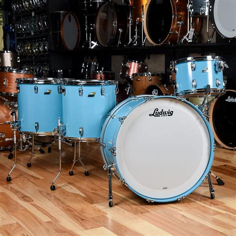 Ludwig 13161826 Classic Maple 4pc Drum Kit Heritage Blue
