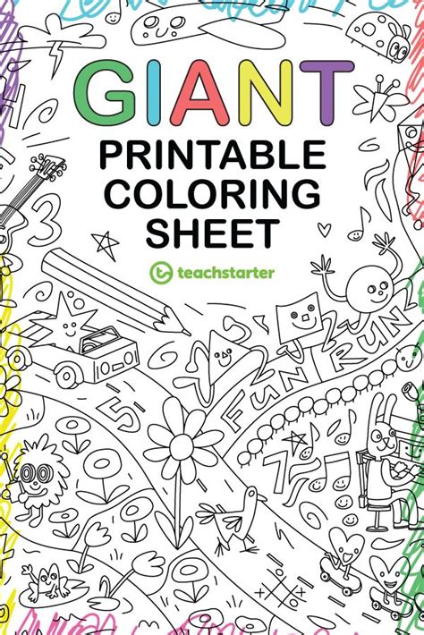 Giant Printable Coloring Sheet for the Classroom | Coloring sheets