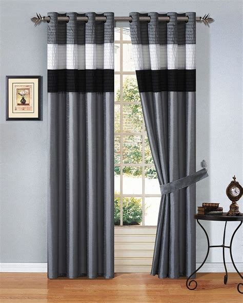 Red, black, grey horizontal stripe fabric shower. Gray And White Striped Curtains | 12pcs Black White Grey ...