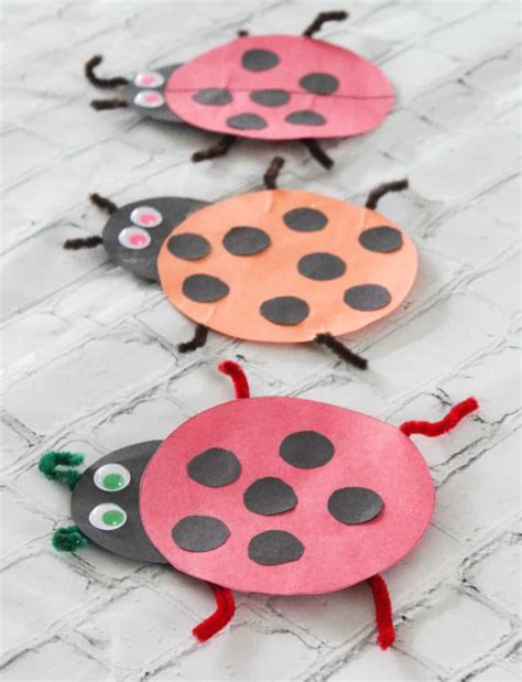 Paper Ladybugs Crafts For Kids At Home With Zan