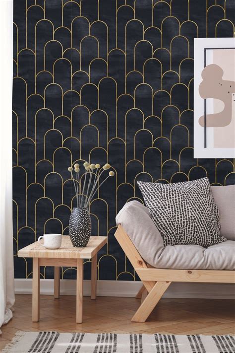 Removable Wallpaper Peel And Stick Geometric Wallpaper Etsy In 2020